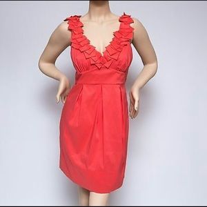 BCBG Kerry coral cocktail dress